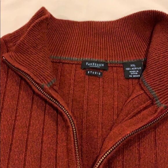 Men's Van Heusen Zip Sweater - Picture 1 of 3